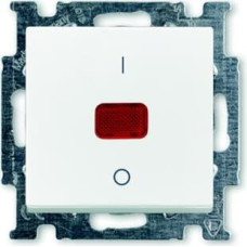 Basic55 balts Divpolu slēdzis 20A ar kontroles indikāciju