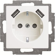 Basic55 balts Rozete ar USB Tips A+A