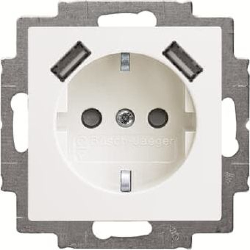 Basic55 balts Rozete ar USB Tips A+A