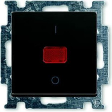 Basic55 chateau-black Divpolu slēdzis 20A ar kontroles indikāciju