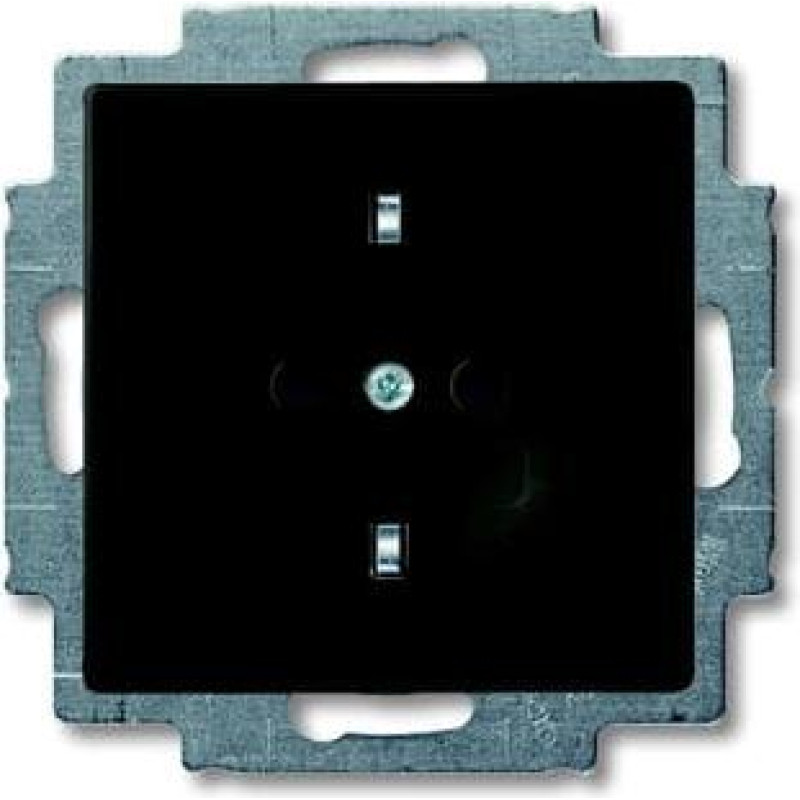 Basic55 chateau-black Rozete 2P+E, skrūvju termināli