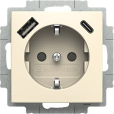 Basic55 bēšs Rozete ar USB Tips A+C