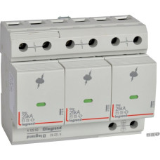 Pārsprieguma aizsardzība - augsta riska līmeņa instalācijām - T1+T2 - Iimp 25 kA/polam - 3P