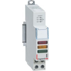 LED indikators - trīskāršs - 230/400 V~ - sarkans/dzeltens/zaļš - 1 modulis