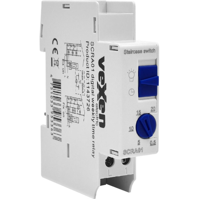 SCRA01 Kāpņu telpu apgaismojuma relejs 1NO 16A AC230V