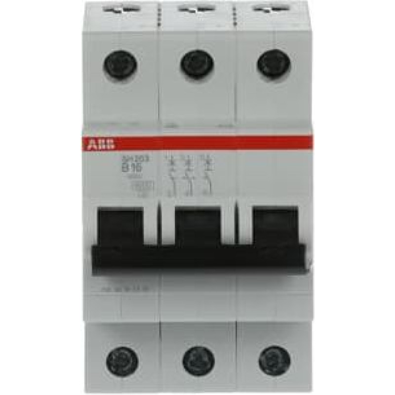 SH203-B16 Automātslēdzis - 3P - 16A - B - (AC) 6 kA
