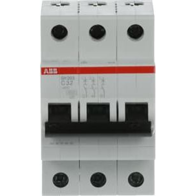 SH203-C32 Automātslēdzis - 3P - 32A - C - (AC) 6 kA