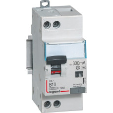 Kombinēts noplūdes automātslēdzis DX3 - 1P+N - B10 - 10kA - 300mA - AC tips