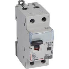 Kombinēts noplūdes automātslēdzis DX3 - 1P+N - C10 - 6kA - 300mA - AC tips