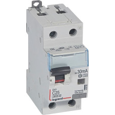 Kombinēts noplūdes automātslēdzis DX3 - 1P+N - 10kA - C25 - 30mA - A tips - N labajā pusē