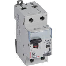 Kombinēts noplūdes automātslēdzis DX3 - 1P+N - C25 - 6kA - 30mA - A tips
