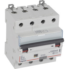 Kombinēts noplūdes automātslēdzis DX3 - 4P - B13 - 6kA - 1000mA AC tips