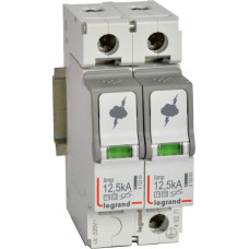 Pārsprieguma aizsardzības ierīce - galvenā sadales skapja aizsardzībai - T1+T2 - Iimp 12,5 kA/polam - 2P