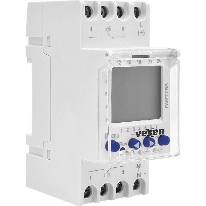 DWT258 Digitālais dienasnedēļas laika relejs 58 prog 2CO 16A AC230V
