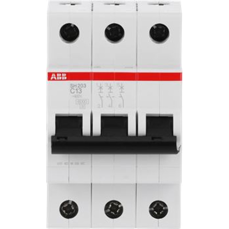 SH203-C13 Automātslēdzis - 3P - 13A - C - (AC) 6 kA