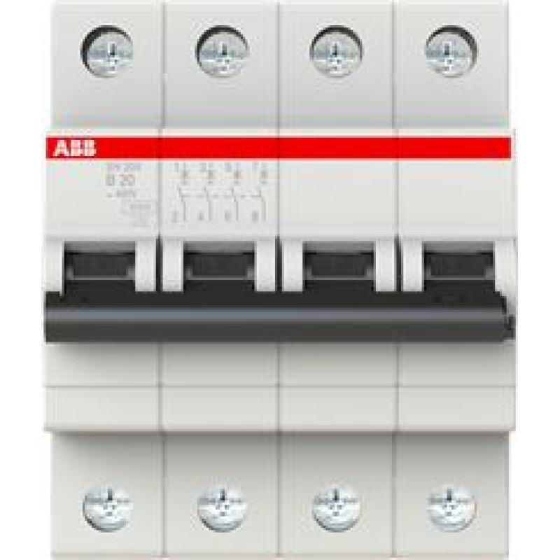 SH204-B20 Automātslēdzis - 4P - 20A - B - (AC) 6 kA