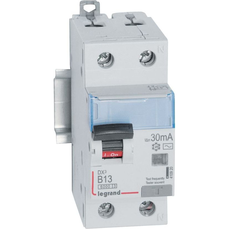 Kombinēts noplūdes automātslēdzis DX3 - 1P+N - B13 - 6kA - 30mA - AC tips