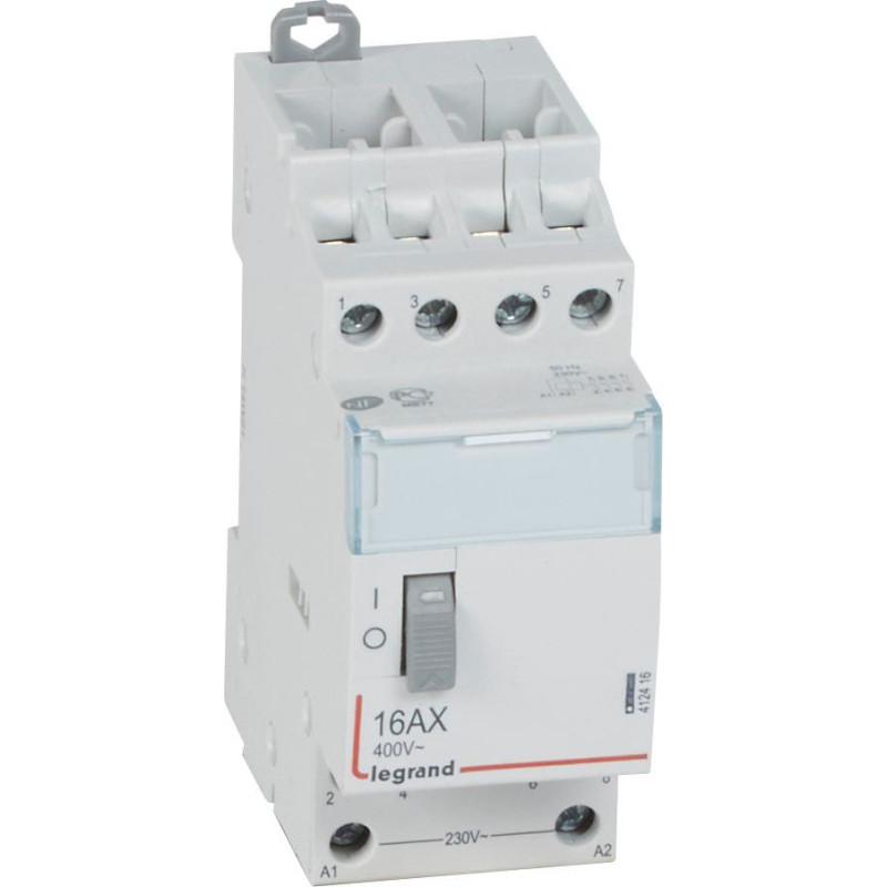 Standarta impulsrelejs CX3 - 4 poli - 16 A - 250 V~ - 4 NO kontakti - spoles spriegums 230 V~ - 2 moduļi