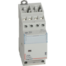 Kontakors CX3 bez priekšējā roktura - 4 poli - 25 A - 400 V~ - 4 NC kontakti - spoles spriegums 230 V~ - 2 moduļi
