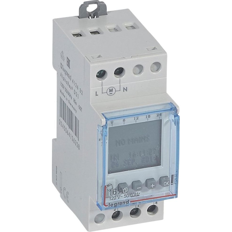 Programmējams laika slēdzis ar digitālu displeju - 120 V~ - daudzfunkciju - 56 programmas - 1 izeja