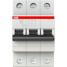 SH203-B20 Automātslēdzis - 3P - 20A - B - (AC) 6 kA