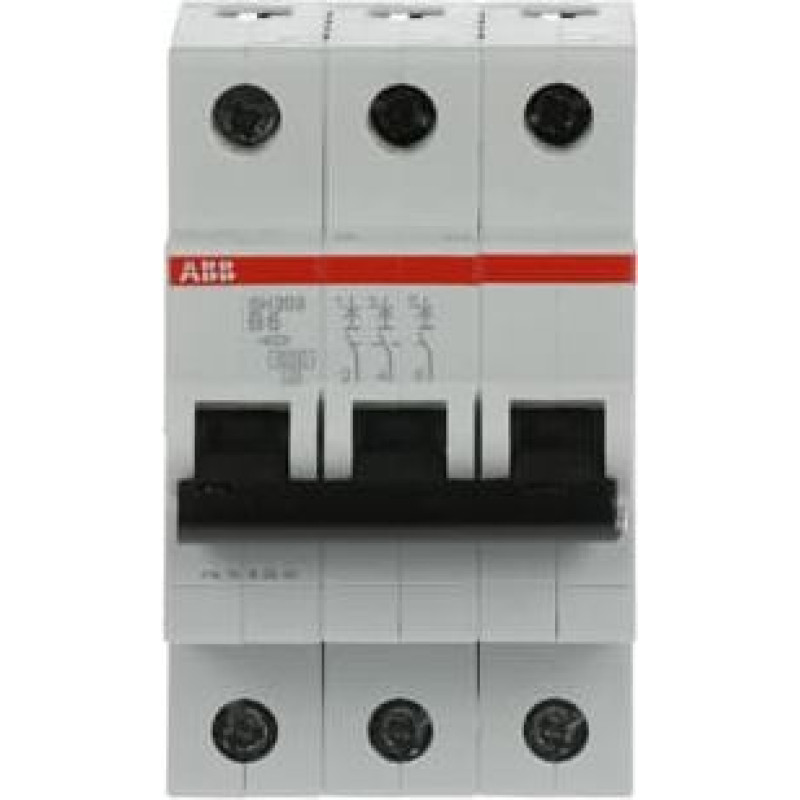 SH203-B6 Automātslēdzis - 3P - 6A - B - (AC) 6 kA