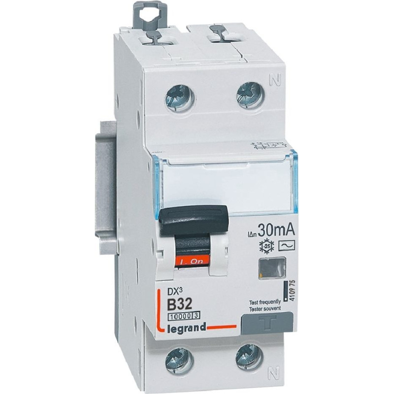 Kombinēts noplūdes automātslēdzis DX3 - 1P+N - B32 - 10kA - 30mA - AC tips