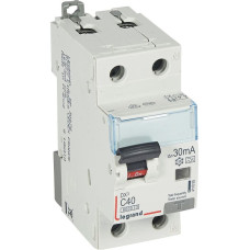Kombinēts noplūdes automātslēdzis DX3 - 1P+N - C40 - 6kA - 30mA - A tips