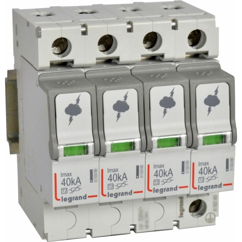 Pārsprieguma aizsardzība - T2 - Imax 40 kA/polam - 440 V~ (IT) - 4P