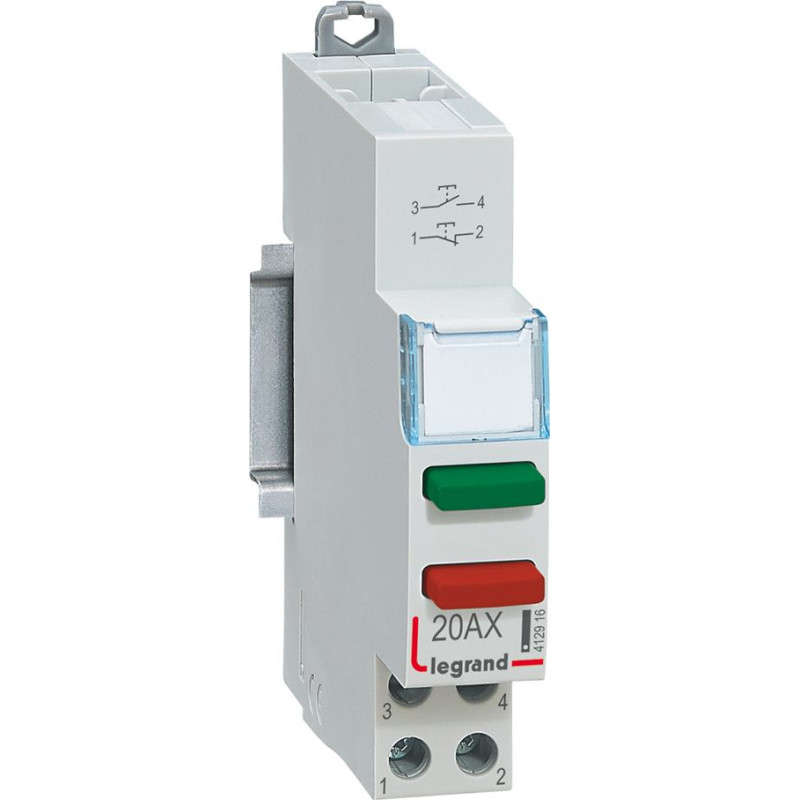 Dubultā spiedpoga CX3 - 1 NO + 1 NC kontakti - 250 V~ - 20 A - 1 modulis