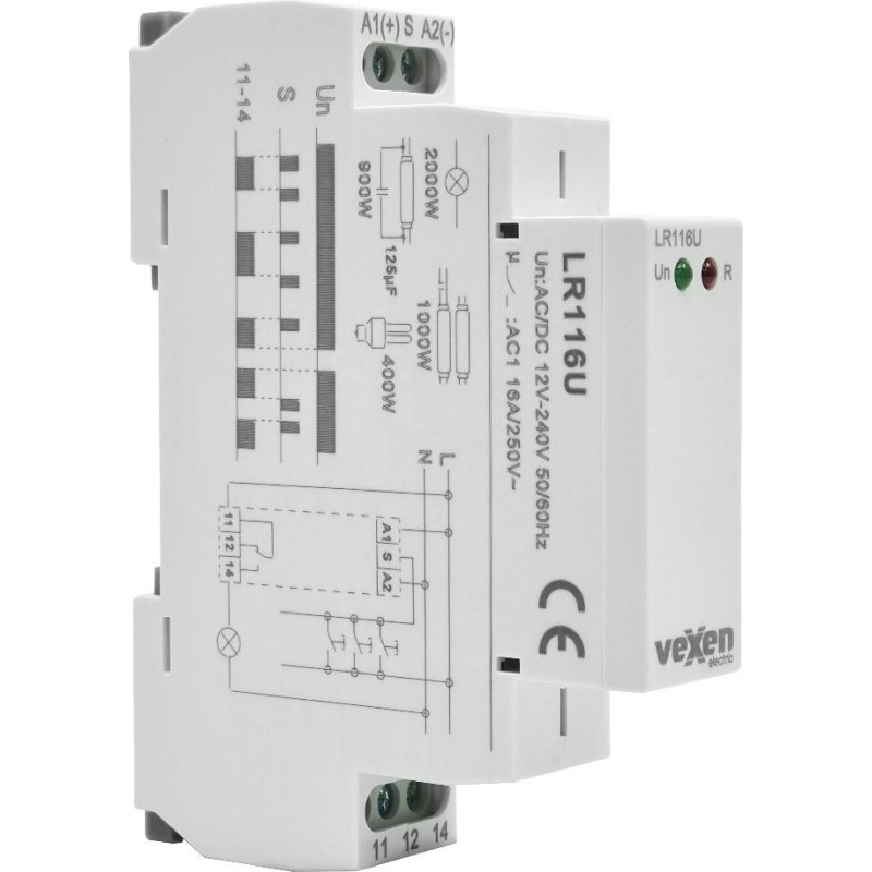LR116U Impulsa relejs 1CO 16A ACDC12-240V