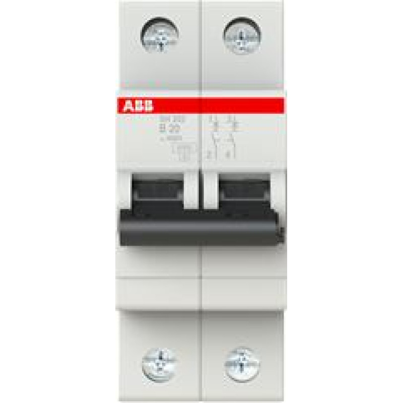 SH202-B20 Automātslēdzis - 2P - 20A - B - (AC) 6 kA