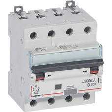 Kombinēts noplūdes automātslēdzis DX3 - 4P - C32 - 6kA - 300mA - A tips