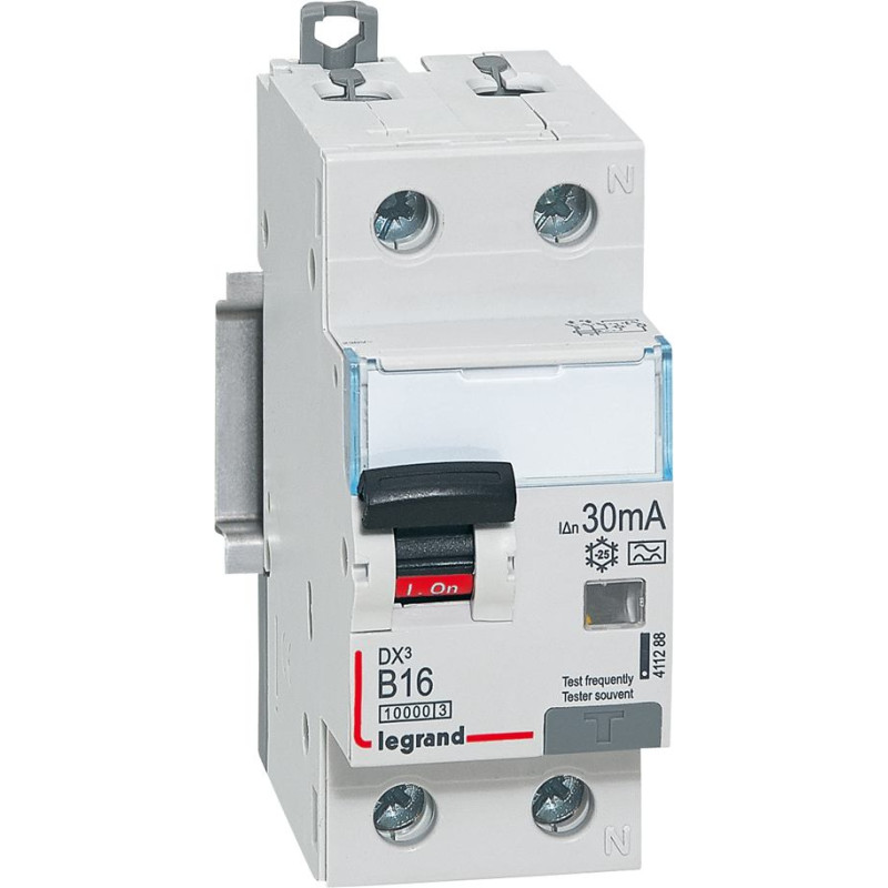 Kombinēts noplūdes automātslēdzis DX3 - 1P+N - B16 - 10kA - 30mA - A tips
