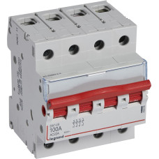 Slodzes slēdzis - 4P - 400 V~ - 100 A - sarkans rokturis