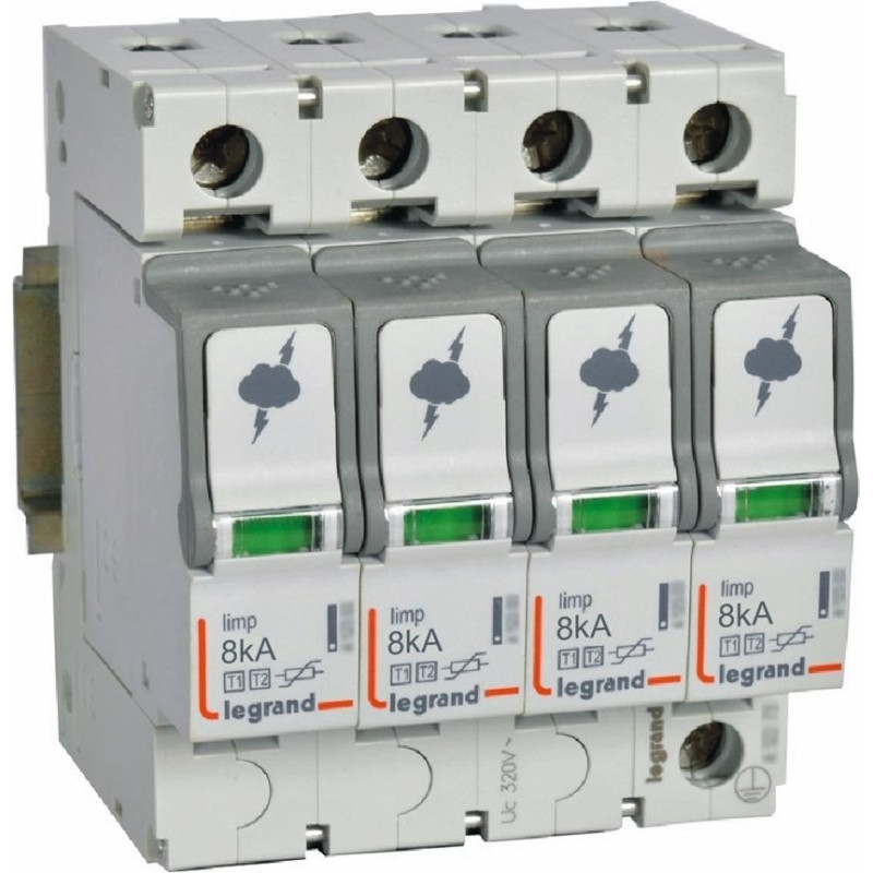 Pārsprieguma novadītājs - T1+T2 - 12,5 kA - 2P