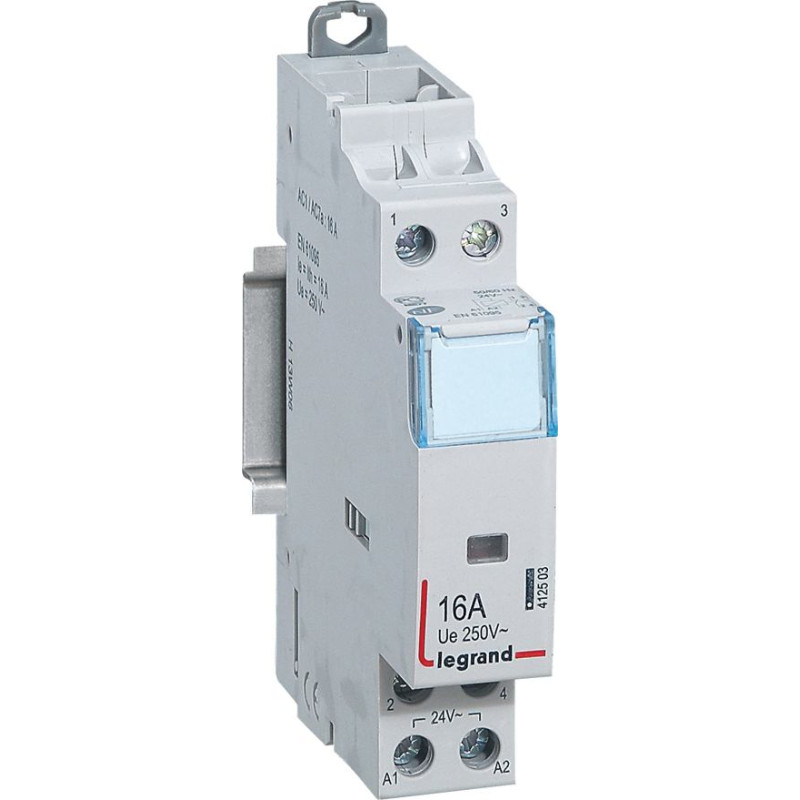 Kontakors CX3 bez roktura - 2 poli - 16 A - 250 V~ - NC + NO kontakti - spoles spriegums 24 V~ - 1 modulis