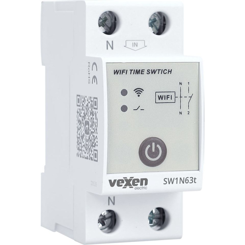 SW1N63t Modulārais viedslēdzis ar WiFi TUYA 1NO 63A AC230V