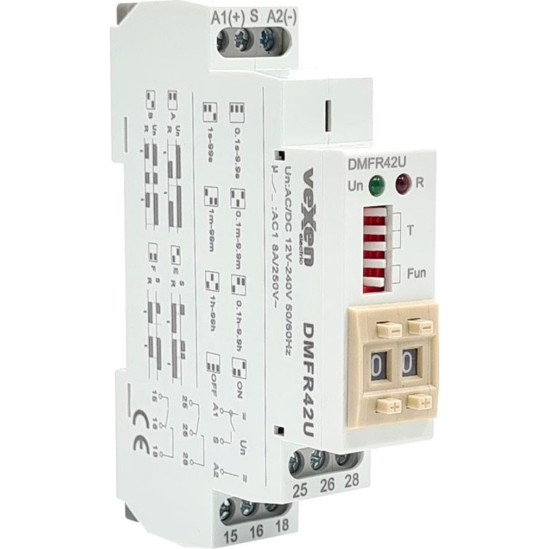DMFR42U digitālais multifunkcionālais relejs 2CO 16A ACDC 12-230V