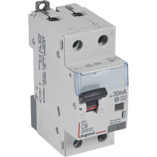 Kombinēts noplūdes automātslēdzis DX3 - 1P+N - C6 - 6kA - 30mA - A tips