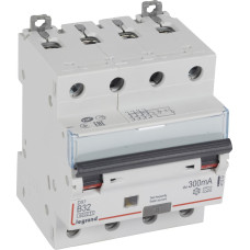 Kombinēts noplūdes automātslēdzis DX3 - 4P - B32 - 6kA - 300mA - A tips