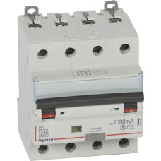 Kombinēts noplūdes automātslēdzis DX3 - 4P - B32 - 6kA - 1000mA - AC tips