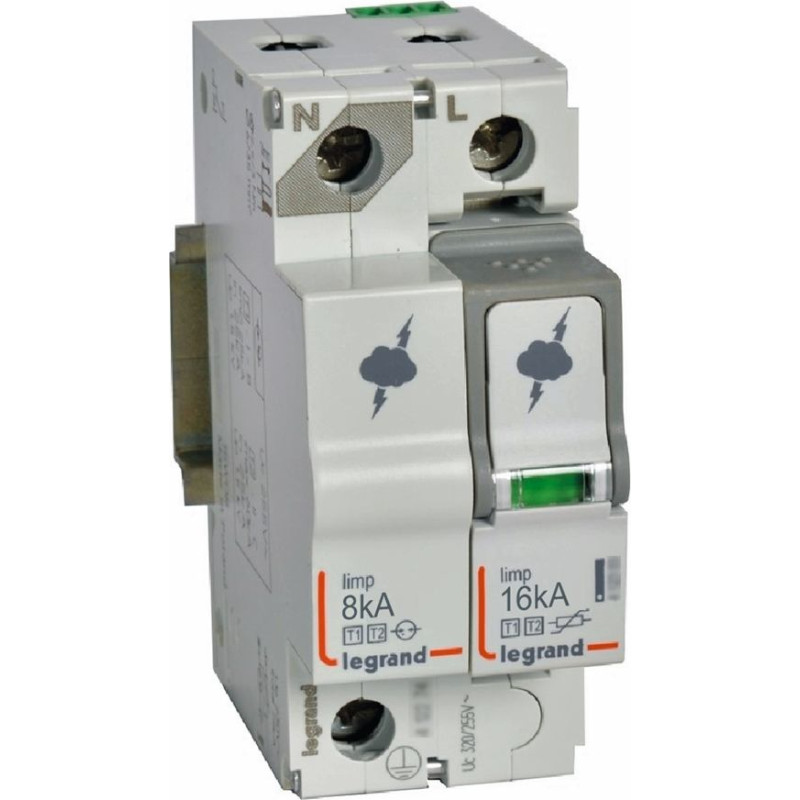 Pārsprieguma novadītājs - T1+T2 - 12,5 kA - 4P