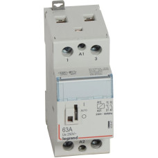 Kontakors CX3 ar priekšējo rokturi - 2 poli - 63 A - 250 V~ - 2 NO kontakti - spoles spriegums 230 V~ - 2 moduļi
