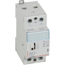 Klusais kontakors CX3 ar priekšējo rokturi - 2 poli - 63 A - 250 V~ - 2 NO kontakti - spoles spriegums 230 V~ - 2 moduļi
