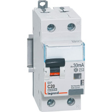 Kombinēts noplūdes automātslēdzis DX3 - 1P+N - C20 - 10kA - 30mA - AC tips