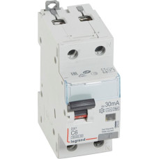Kombinēts noplūdes automātslēdzis DX3 - 1P+N - 10kA - C6 - 30mA - F tips - N labajā pusē