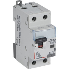 Kombinēts noplūdes automātslēdzis DX3 - 1P+N - B32 - 10kA - 30mA - A tips