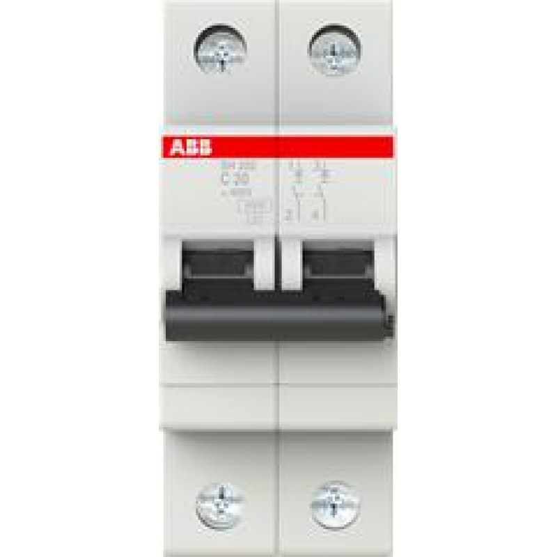SH202-C20 Automātslēdzis - 2P - 20A - C - (AC) 6 kA