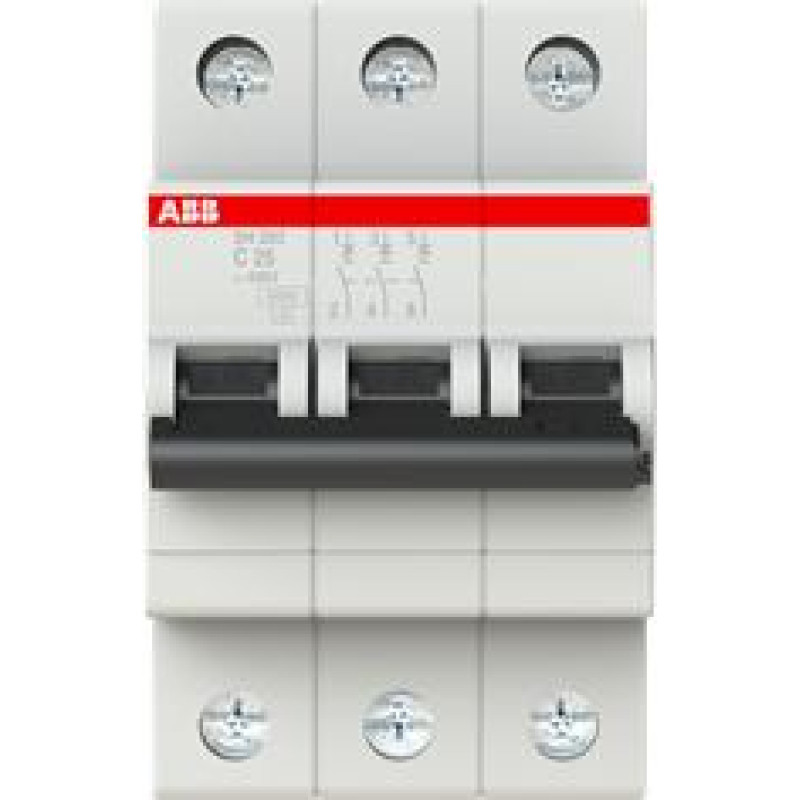 SH203-C25 Automātslēdzis - 3P - 25A - C - (AC) 6 kA